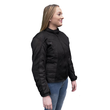 Ladies Summer Air Vented Mesh Textile CE Approved Motorbike Jacket